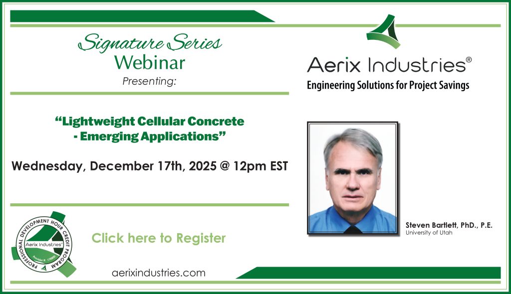 Lightweight Cellular Concrete Emerging Applications