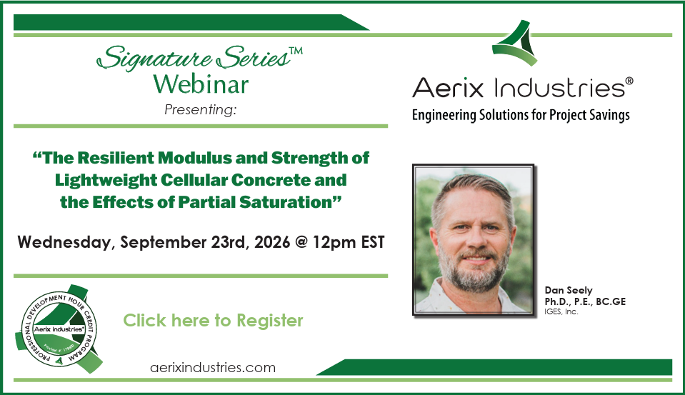 The Resilient Modulus and Strength of Lightweight Cellular Concrete and the Effects of Partial Saturation