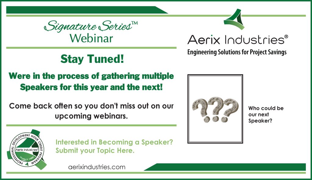 Stay Tuned - No Webinar